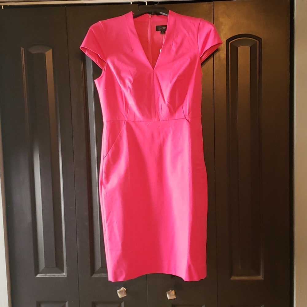 Hot pink j crew dress